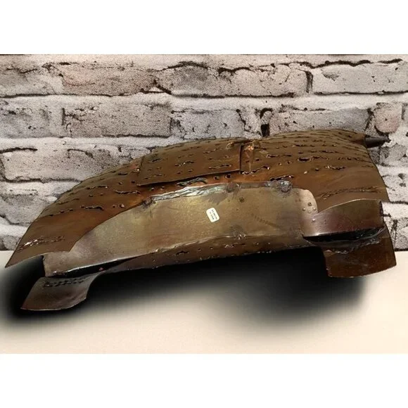 Rustic Metal Cat Sculpture With Curled Tail Candle Holder Vintage Bronze Finish - Picture 9 of 10